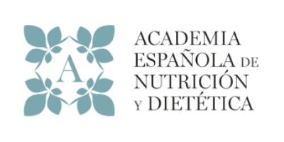 Logo de Academia Española de Nutrición y Dietética, empresa colaboradora de prácticas del Grado en Nutrición y Dietética