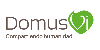 Logo de DomusVi, empresa colaboradora en el Máster en Psicología General Sanitaria de UTAMED - General Health Psychology Modules