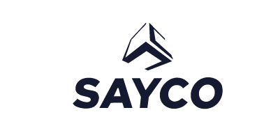 Logo de SAYCO, empresa colaboradora en el Grado en Ingeniería de Organización Industrial de UTAMED