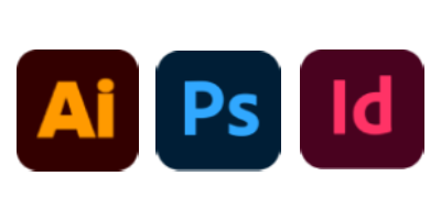 Logos de Adobe: Illustrator, Photoshop, InDesign, herramientas del Grado en Diseño Gráfico - Undergraduate Degree in Graphic Design, Multimedia and Digital Creation