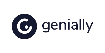 Logo de Genially, empresa colaboradora del Máster en Emprendimiento
